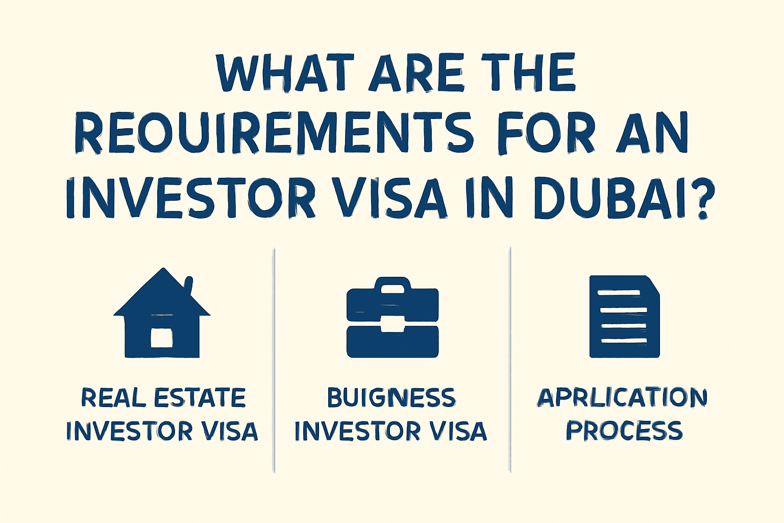 Requirements for an Investor Visa in Dubai